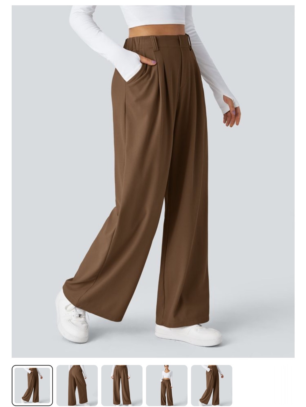 Halara Flex™ High Waisted Pocket Wide Leg Waffle Work Pants